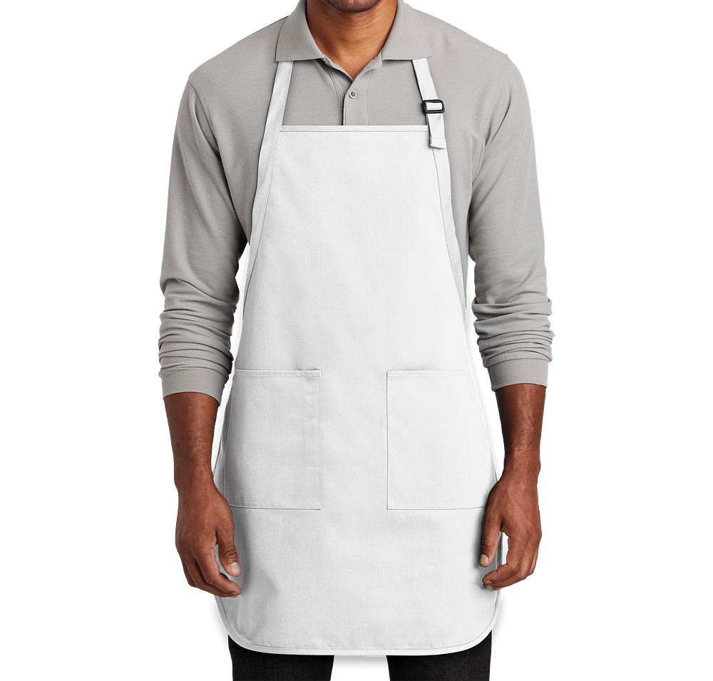 Port Authority Two-Pocket Full Length Apron - Embroidered-default