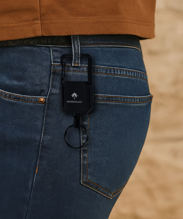 Badge Reel Keychain with Carabiner