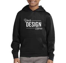Sport-Tek Youth Performance Pullover Hoodie - Color: Black