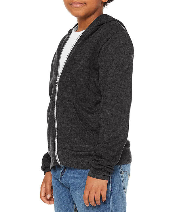 Bella + Canvas Youth Ultra Soft Zip Hoodie
