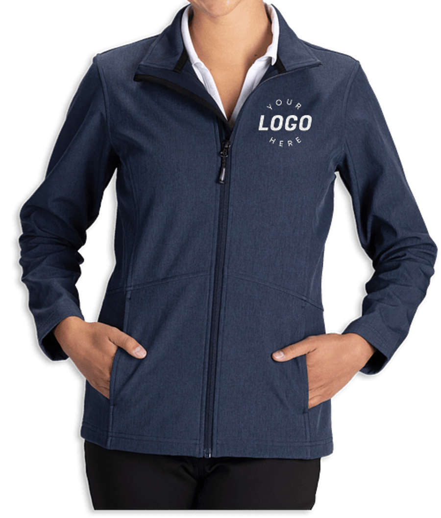 Edwards Women's Lightweight Soft Shell Jacket in Deep Blue Heather