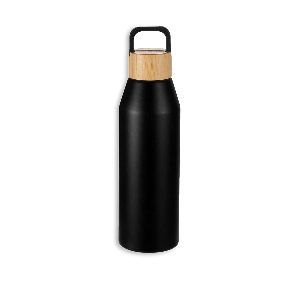 Laser Engraved 24 oz. Aspen Eco Water Bottle with Bamboo Lid-default