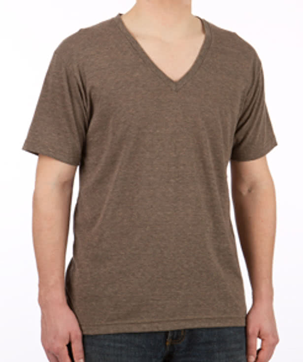 American Apparel USA-Made Tri-Blend V-Neck T-shirt