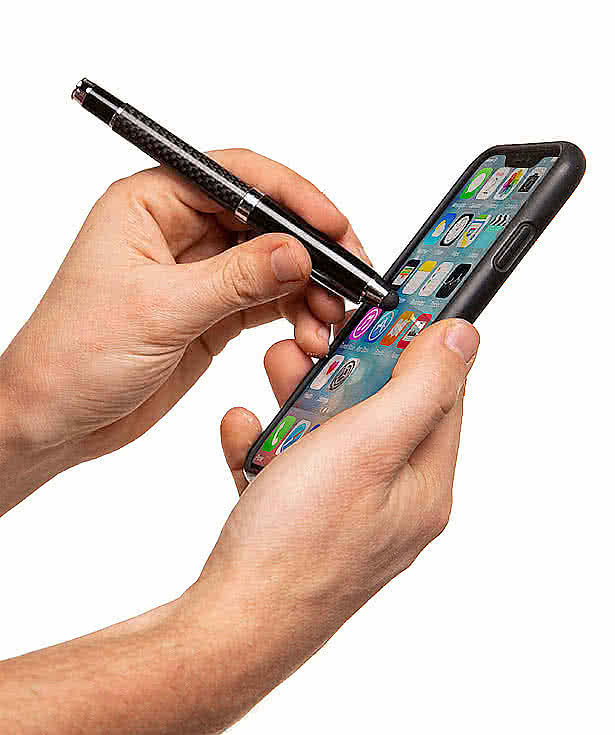 Laser Engraved Luna Rollerball Stylus Pen (black ink)