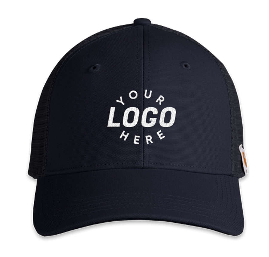 Carhartt Rugged Professional Trucker Hat - Embroidered in Navy
