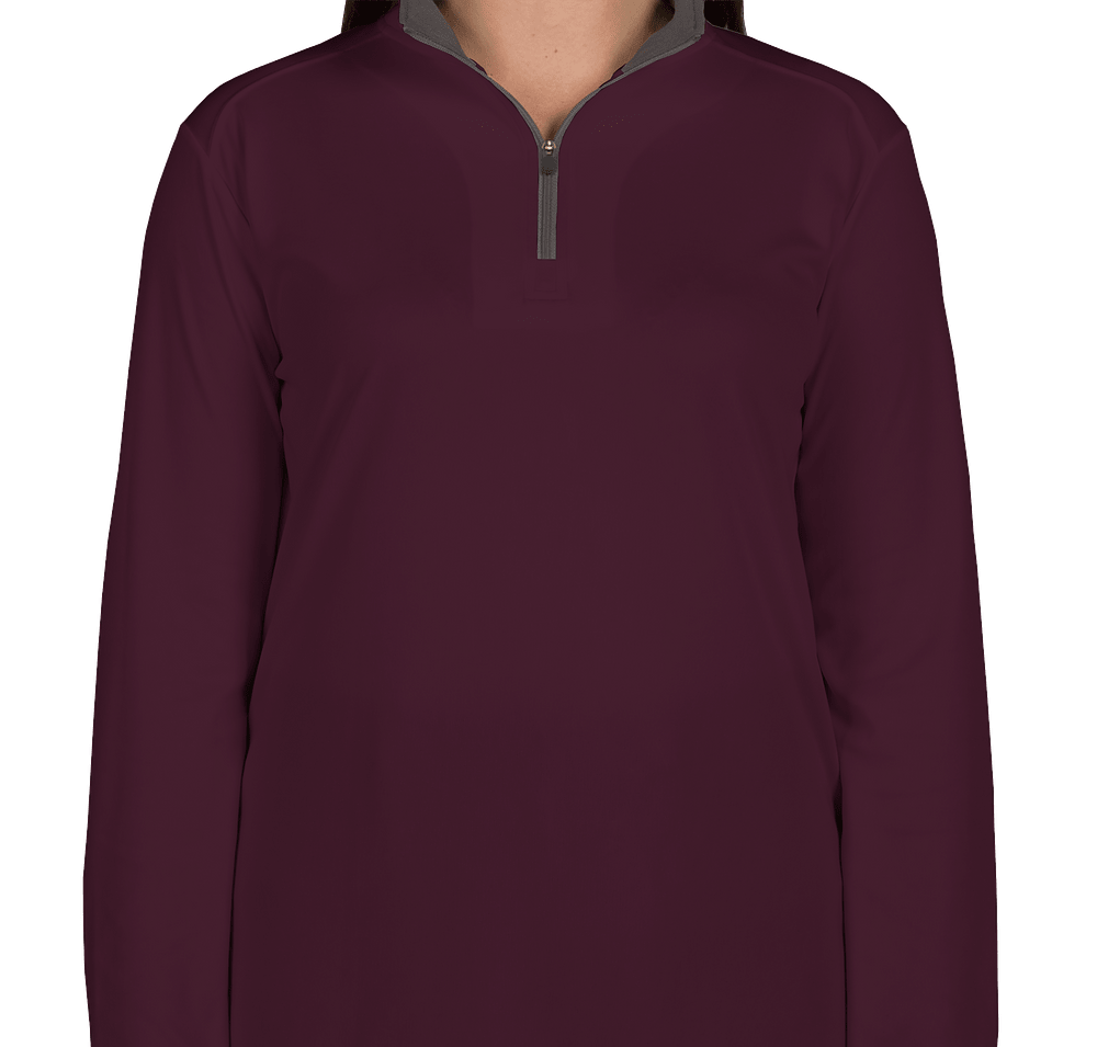 Badger Women's Contrast Quarter Zip Performance Shirt-default