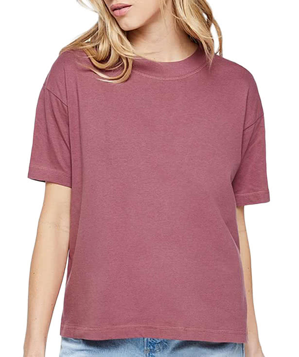 Live & Tell by LAT Boxy Fine Jersey Crewneck T-shirt