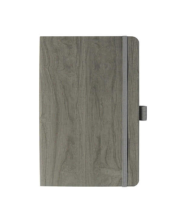 Soft-Touch Wood Grain Notebook