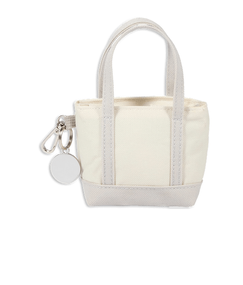 Mini Tote Bag Charm in Gray