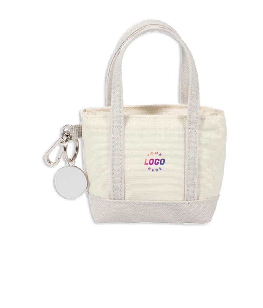 Mini Tote Bag Charm in Gray