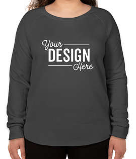 Independent Trading Women's California Wave Wash Crewneck Sweatshirt - Color: Shadow