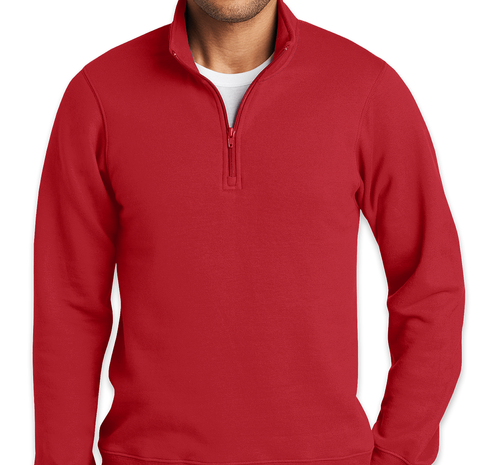 Port & Company Fan Favorite Quarter Zip Sweatshirt - Embroidered-default