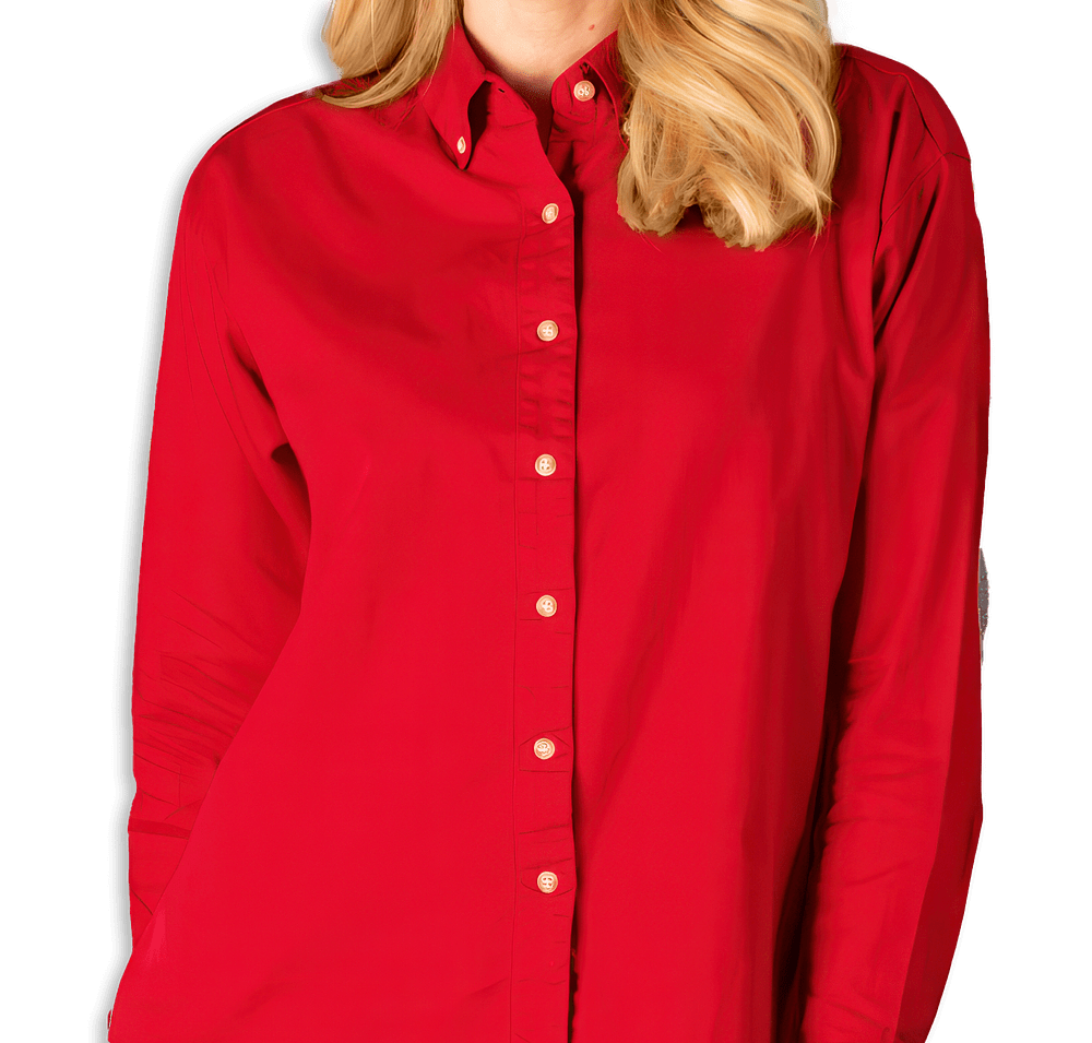 Blue Generation Women's Colorfast Twill Long Sleeve Dress Shirt-default
