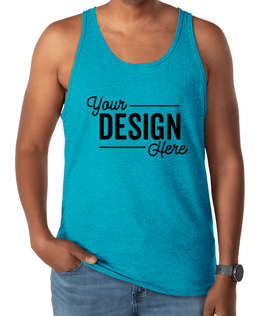 Bella + Canvas Tri-Blend Tank - Color: Aqua Tri-Blend
