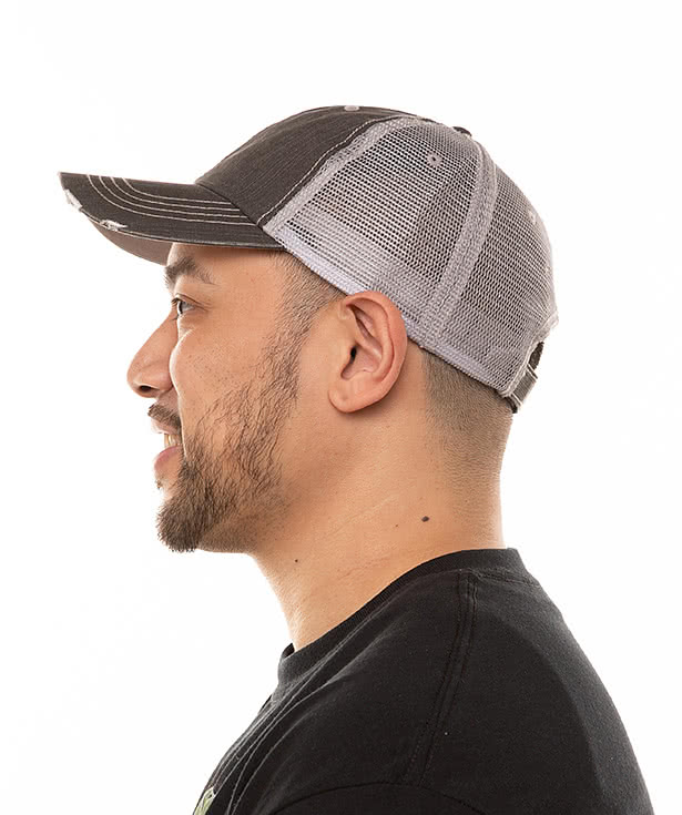 Mega Cap Herringbone Trucker Hat