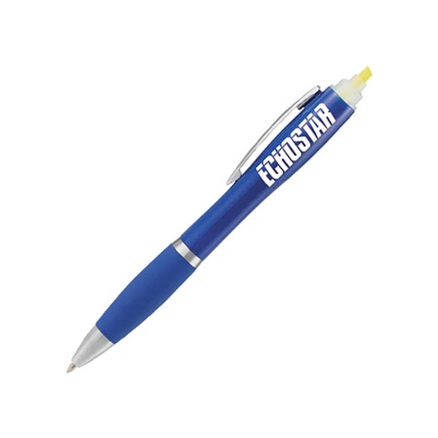 Nash Ballpoint Pen-Highlighter (black ink) in Blue
