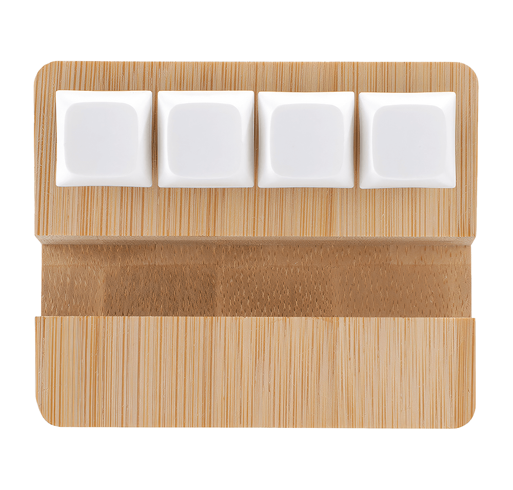 Bamboo Phone Stand with Stress Reliever Keyboard-default