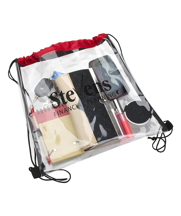 Clear Vinyl Drawstring Bag