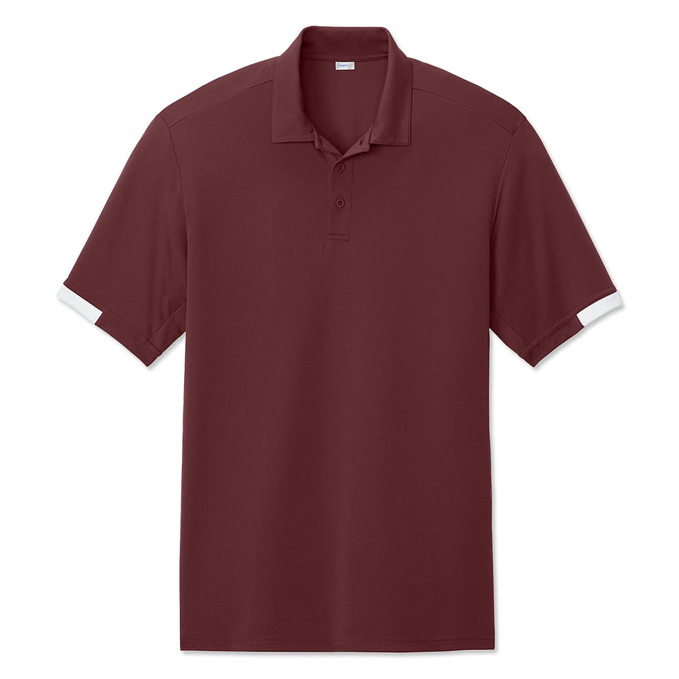 Sport-Tek Club Colorblock Recycled Performance Polo
