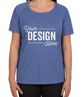 Sport-Tek Women's Tri-Blend Raglan Performance Shirt - Color: True Royal Heather