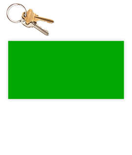 7.5 in. x 3.75 in. Rectangular Bumper Sticker - Color: Green