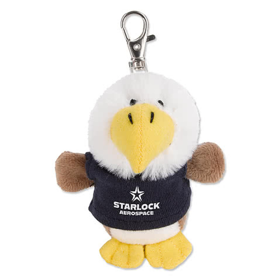 Full Color Wild Bunch 4" Eagle Plush Animal Keychain in Red