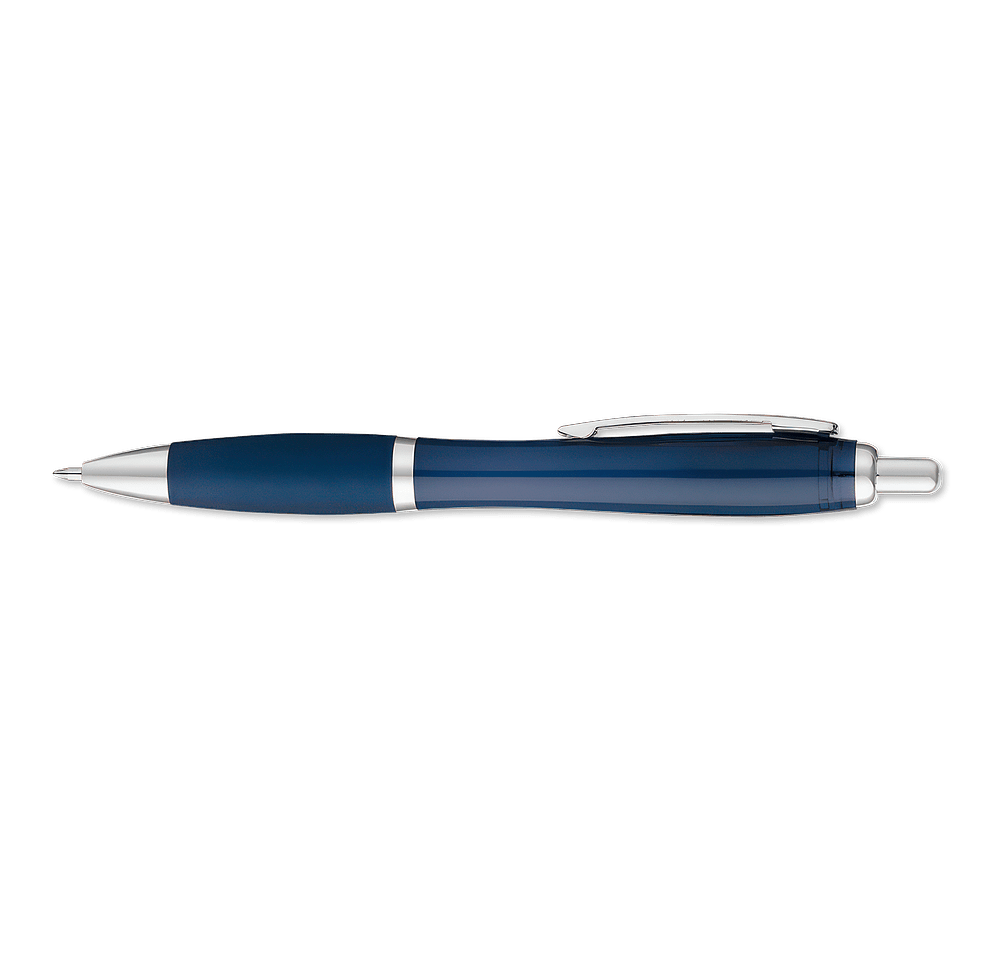 Curvaceous Translucent Ballpoint Pen (black ink)-default