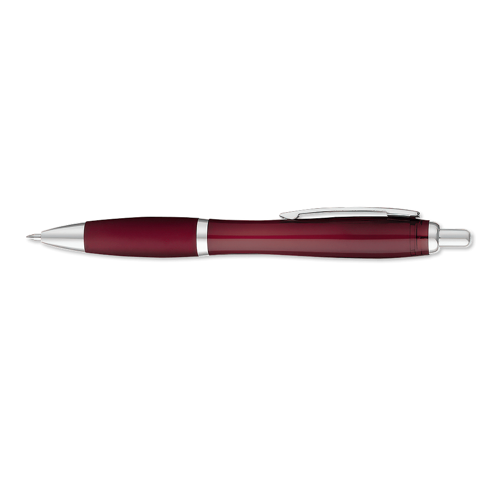 Curvaceous Translucent Ballpoint Pen (black ink)-default