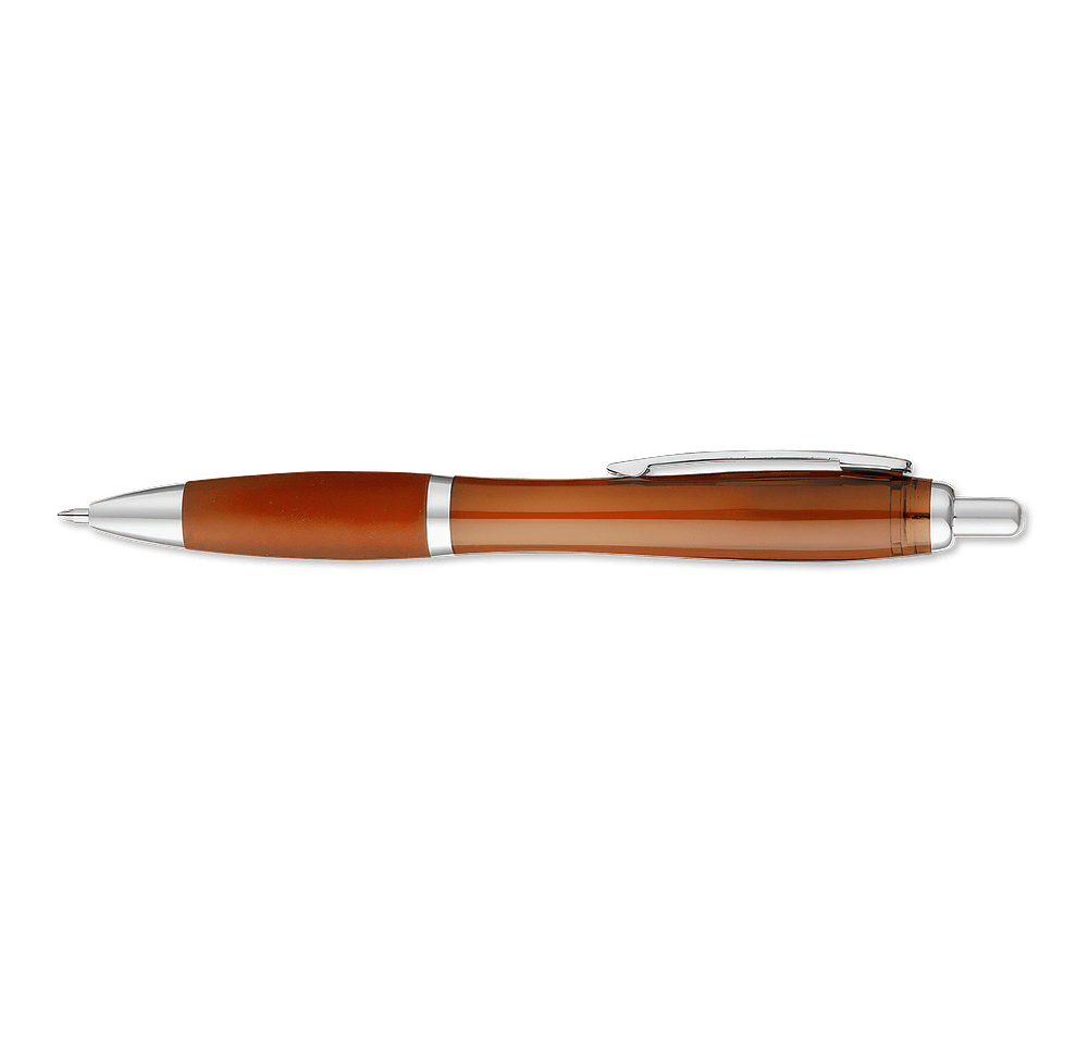 Curvaceous Translucent Ballpoint Pen (black ink)-default