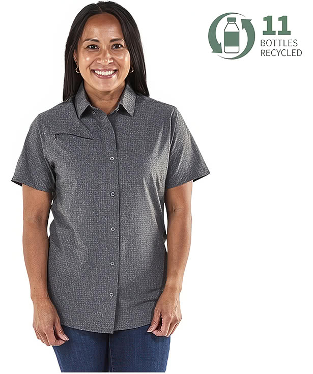 Storm Creek Women's Naturalist Recycled Short Sleeve Woven Shirt - Embroidered
