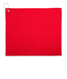 Full Color Epicolor Premium Grommeted Golf Towel - Color: Red
