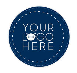 Customized Full Color 12" Circle Floor Decal - Color: Navy