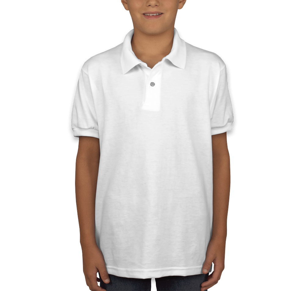 Hanes Youth EcoSmart 50/50 Jersey Polo-default