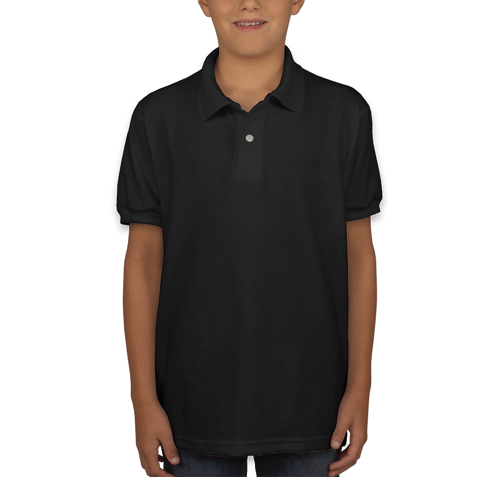 Hanes Youth EcoSmart 50/50 Jersey Polo - Embroidered-default