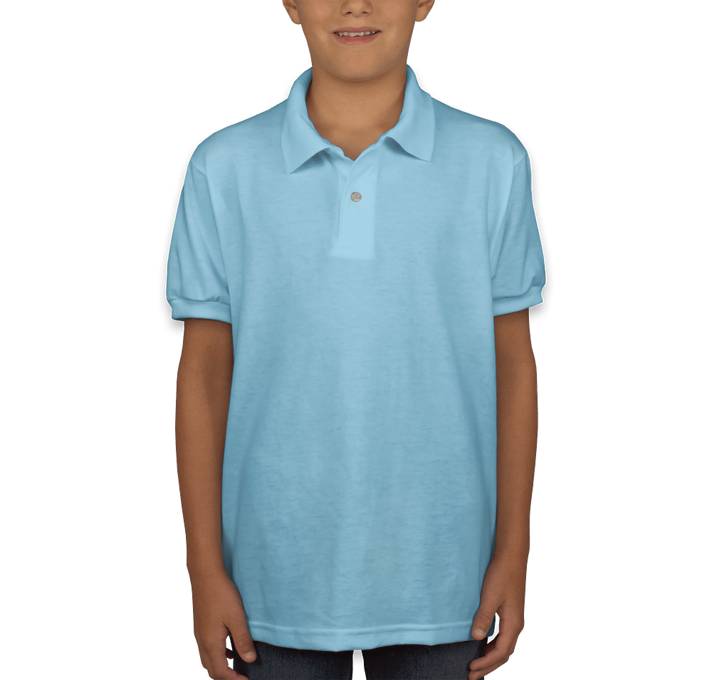 Hanes Youth EcoSmart 50/50 Jersey Polo - Embroidered-default