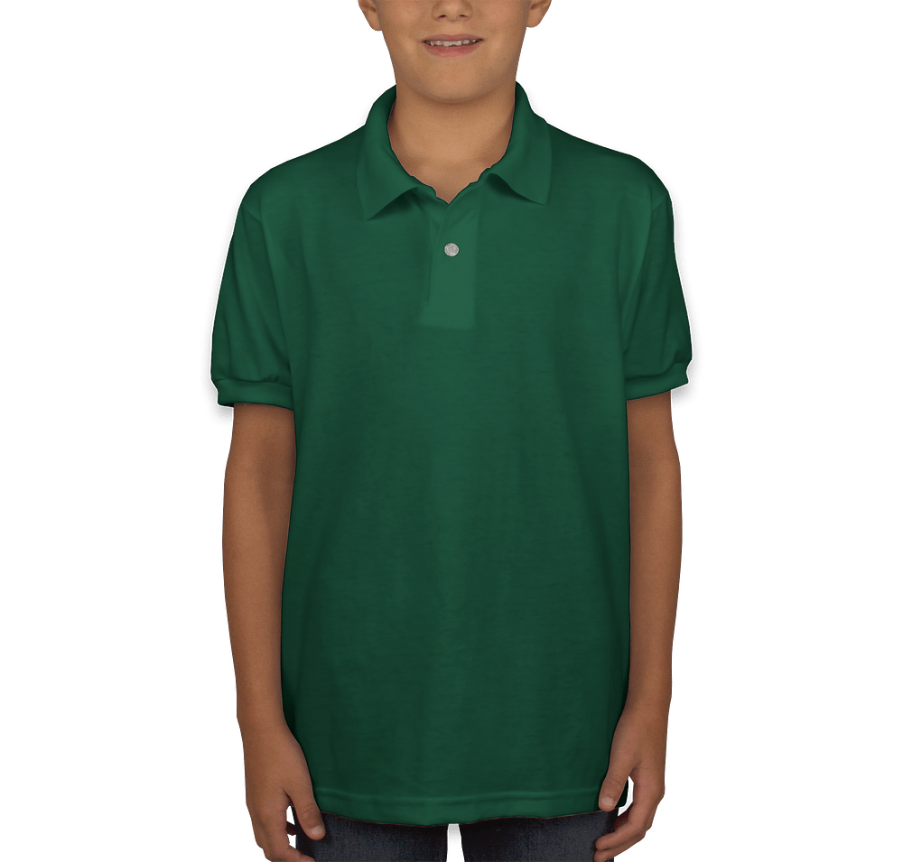 Hanes Youth EcoSmart 50/50 Jersey Polo - Embroidered-default
