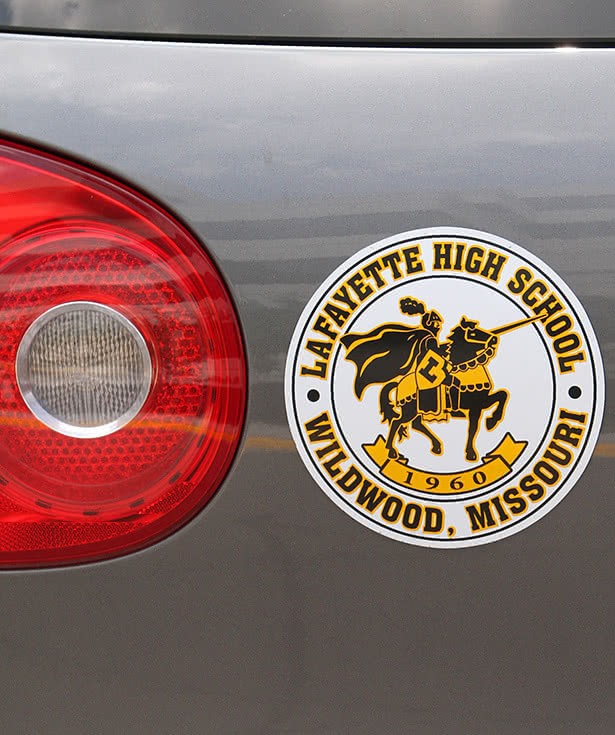 5.5 in. Circle Car Magnet w/ contrast trim