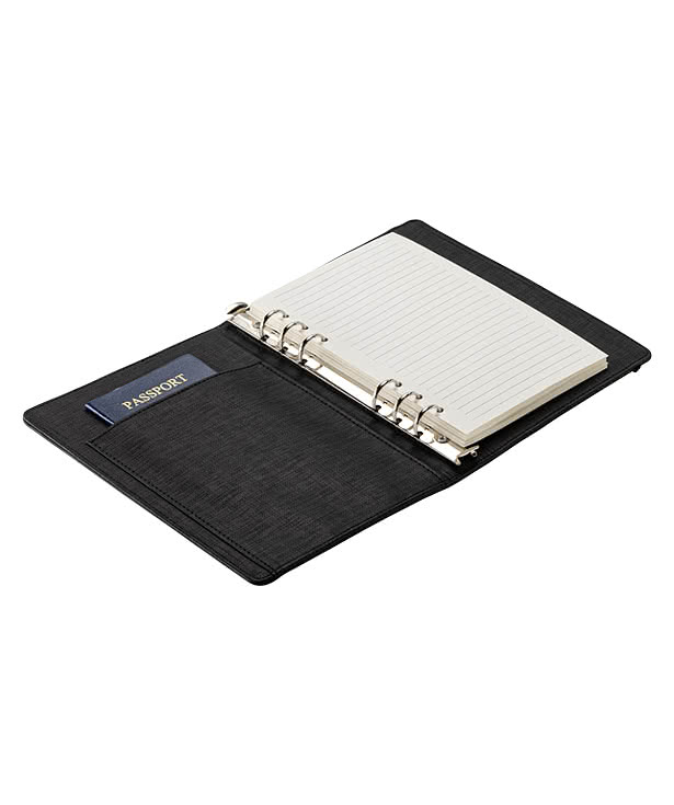 Debossed Chronicle Refillable Ring Binder Notebook