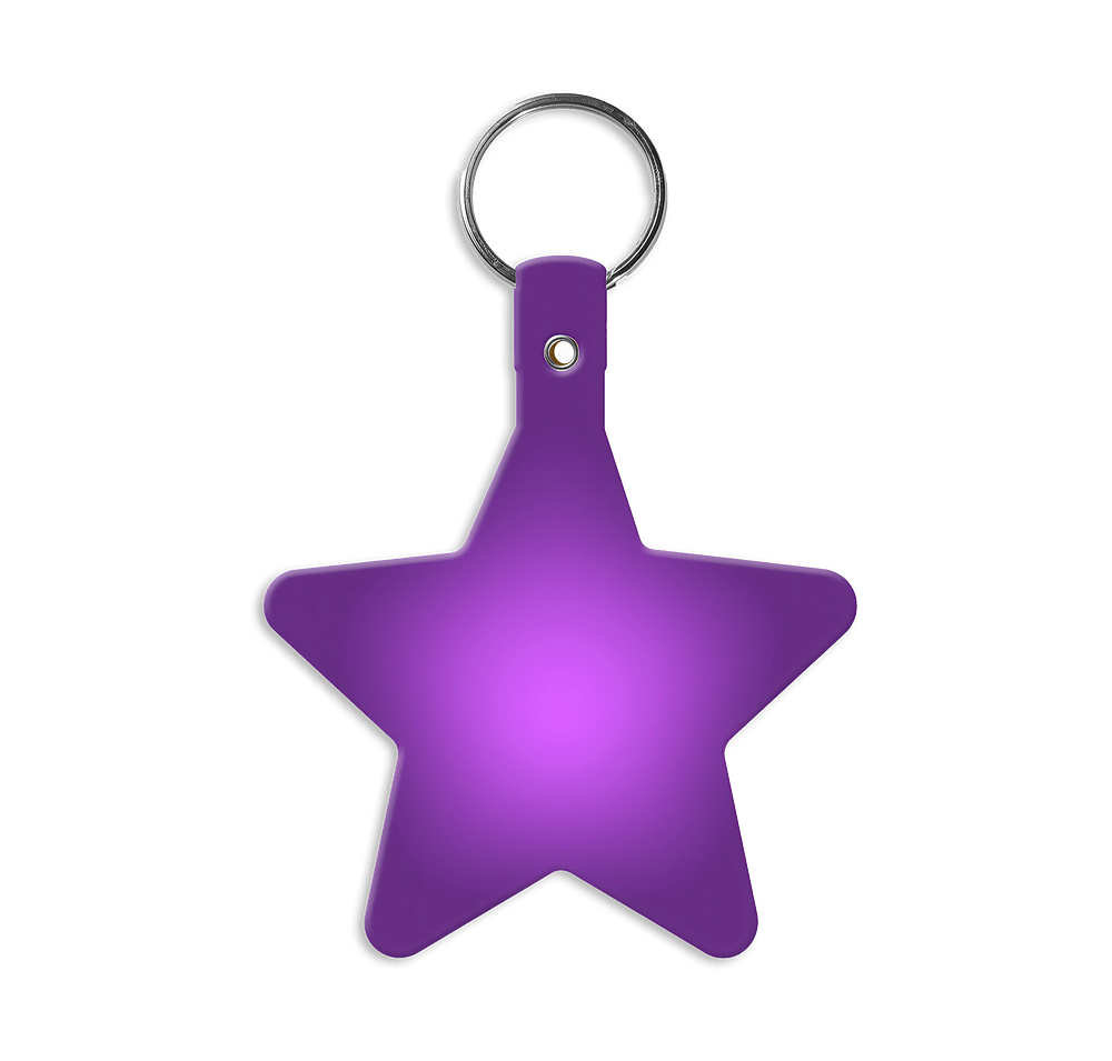 Star Shaped Flexible Keychain-default