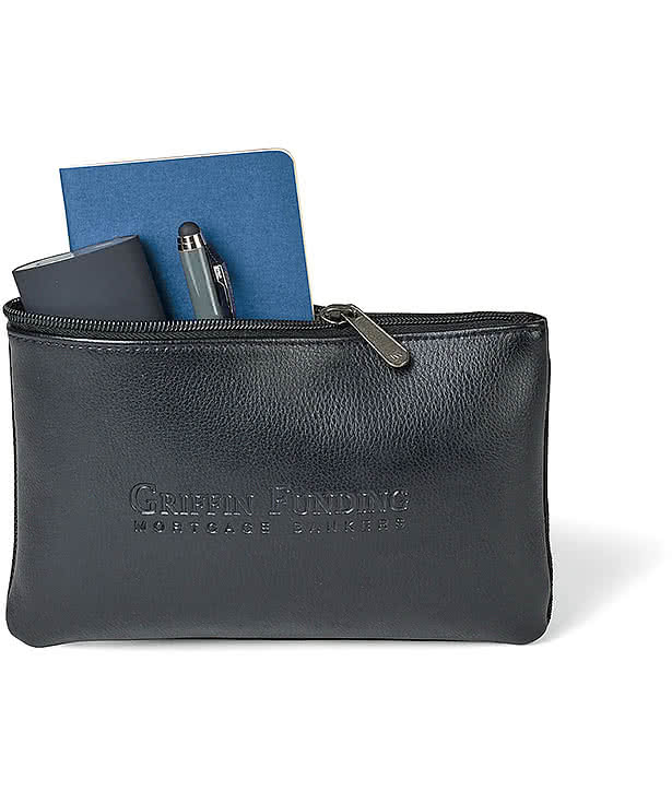 Travis & Wells Leather Zippered Pouch