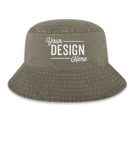 Otto Cap Garment Washed Bucket Hat - Color: Olive Green