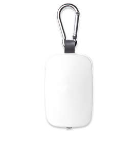 Full Color Emergency 1,200 mAh Power Bank with LED Light - Color: White