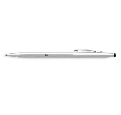 Laser Engraved Cross Classic Century Chrome Ballpoint Pen (black ink) - Silver