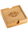 Laser Engraved Bamboo Coasters (Set of 4)