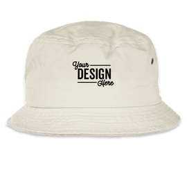 Mega Cap Pigment Dyed Twill Washed Bucket Hat - Color: Beige