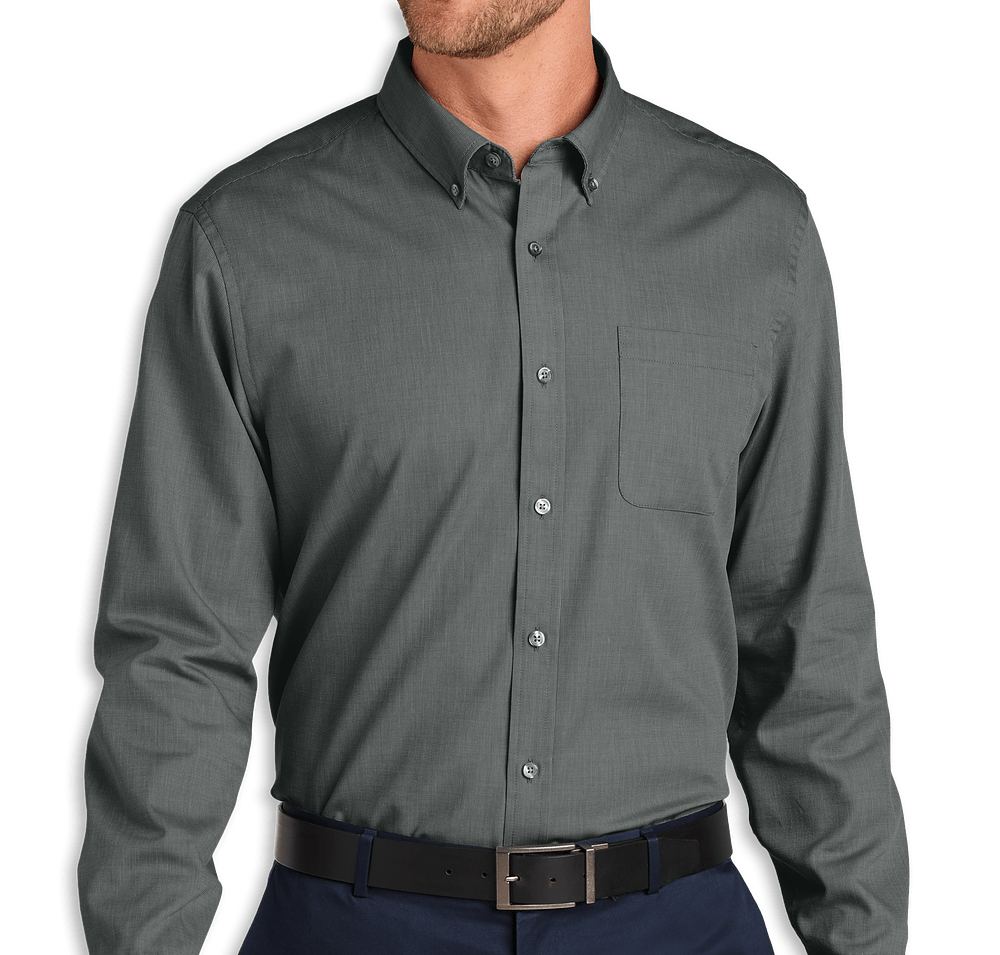 Port Authority Easy Care Long Sleeve Nailhead Dress Shirt-default