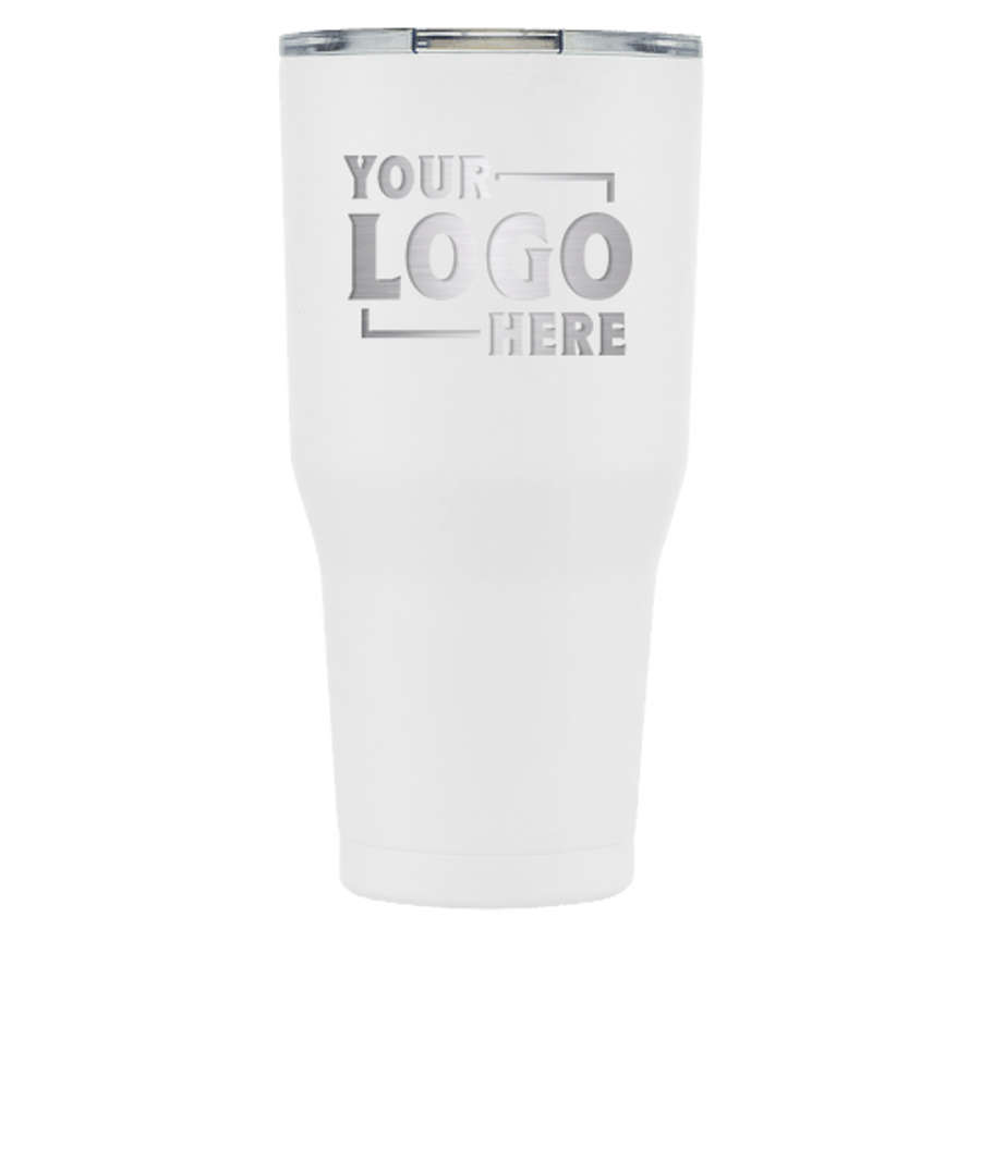 Grosche Laser Engraved 30 oz. Yukon Insulated Stainless Steel Tumbler in CREAM WHITE