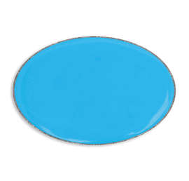 Oval Lapel Pin - Color: Columbia Blue / Silver