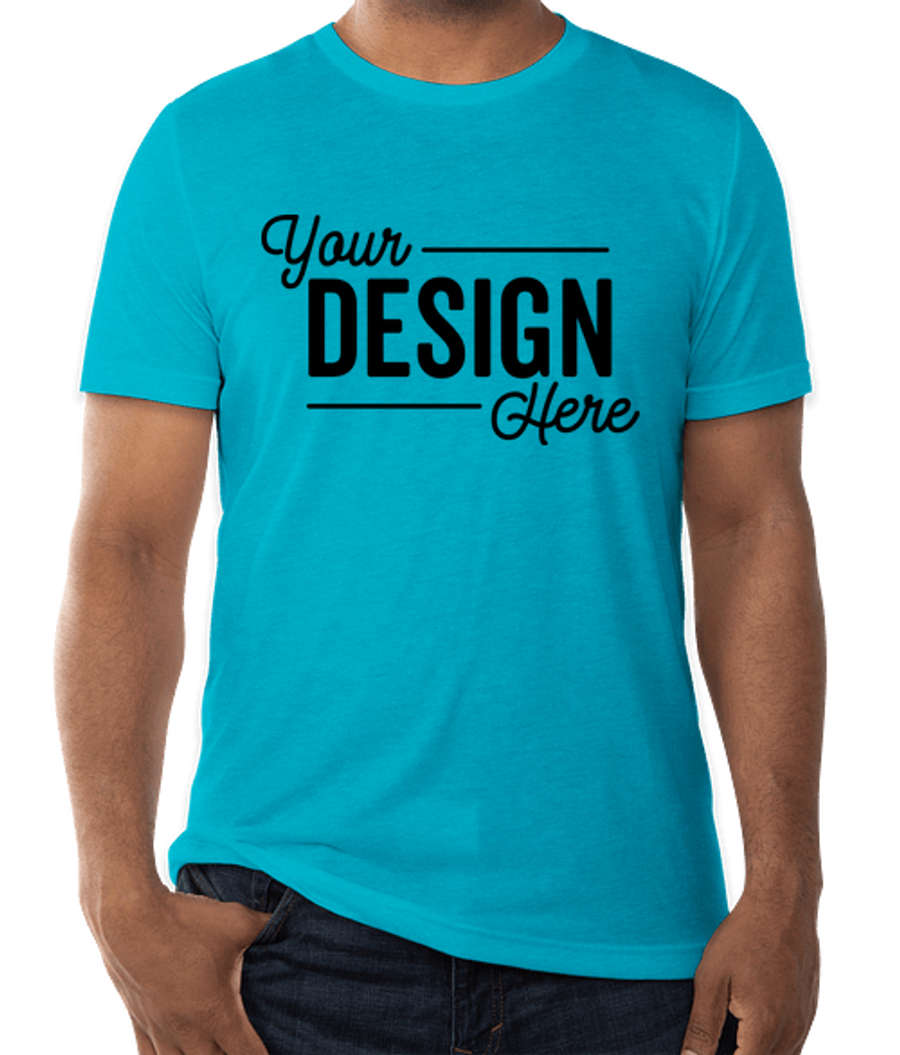 Bella + Canvas Tri-Blend T-shirt in Aqua Tri-Blend