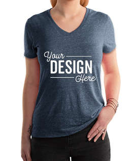 Jerzees Women's Snow Heather V-Neck T-shirt
